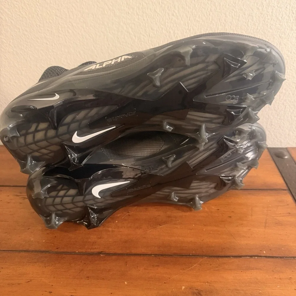 Nike Mens Size 13.5 Alpha Menace Elite 3 Football Cleats Black/Grey‎ DM1792 004